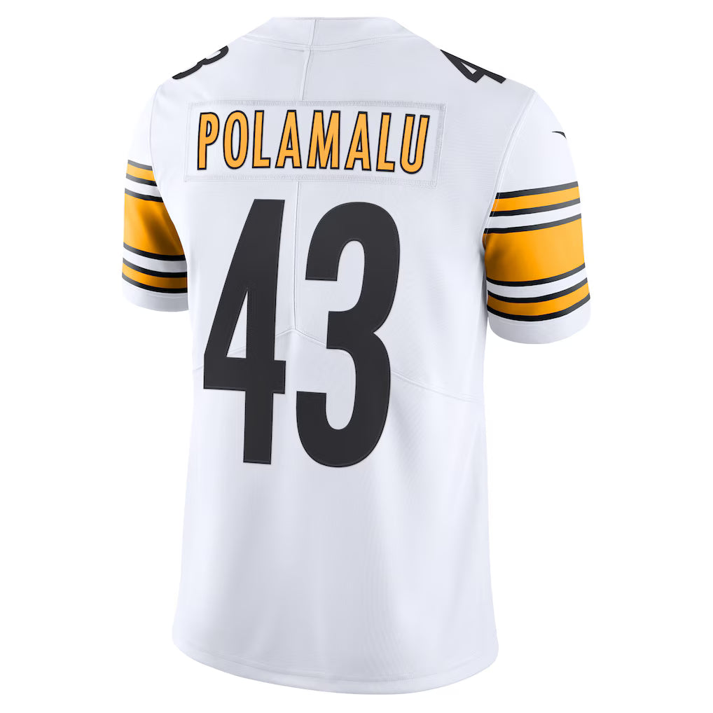 Pittsburgh Steelers Troy Polamalu White Retired Player Limited Team Jersey