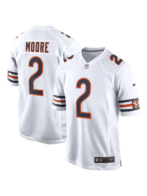 Chicago Bears Game Road Jersey - White - D.J. Moore