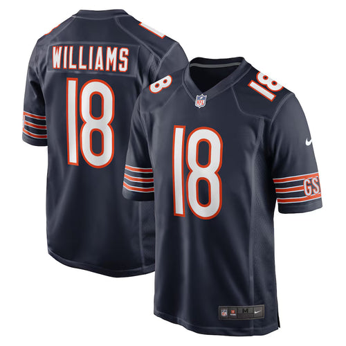 Chicago Bears Home Game Jersey - Navy - Caleb Williams - Mens