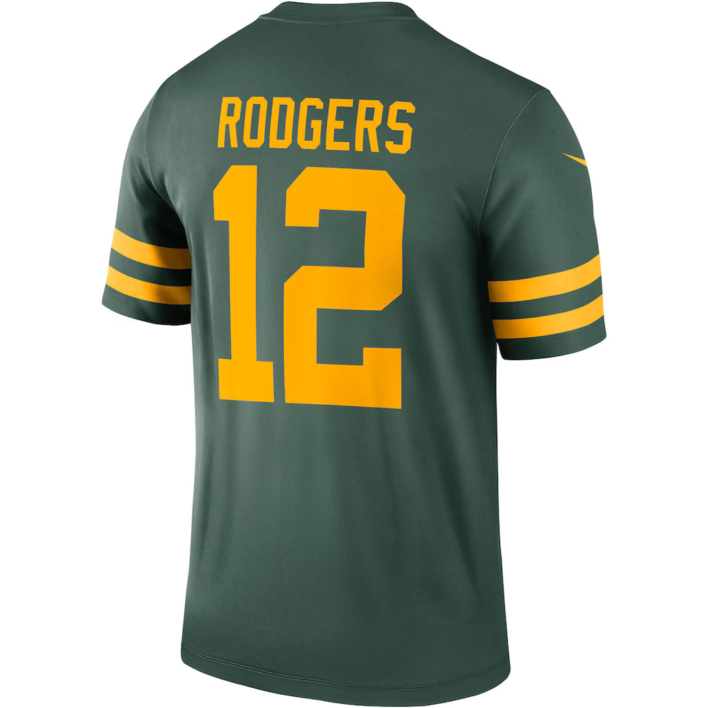 Men's Green Bay Packers Aaron Rodgers Green Alternate Legend Player Performance Top