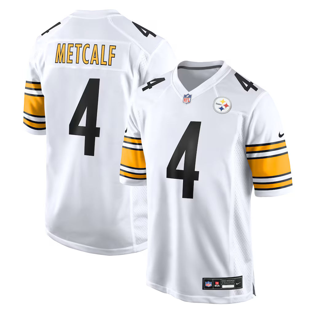 Pittsburgh Steelers DK Metcalf White Road Game Jersey - Men's